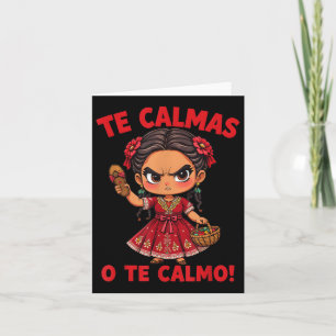 Cartão Feliz dia de as mães Espanhol Mexicano Mãe Te Calm