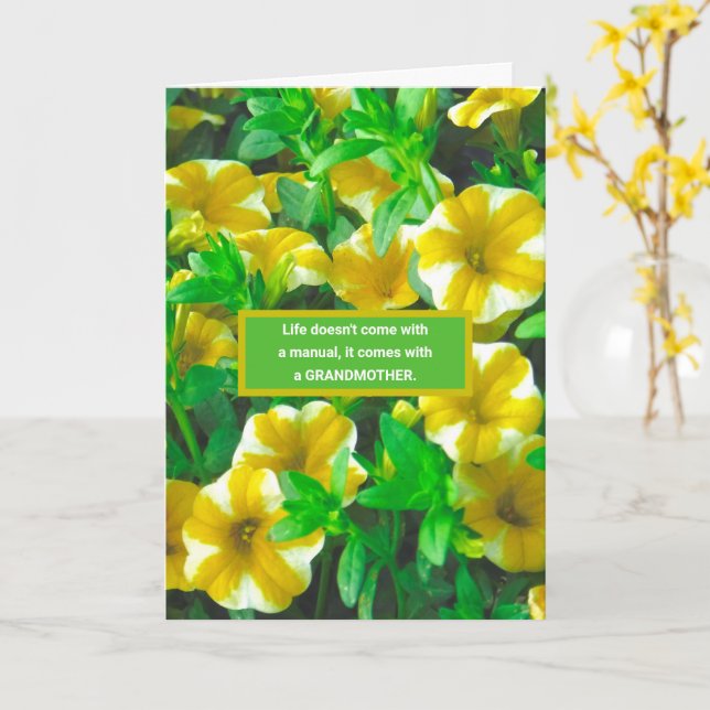 CARTÃO FELIZ DIA DE AS MÃES/FILHA ADULTA À MÃE (Flor Amarela)