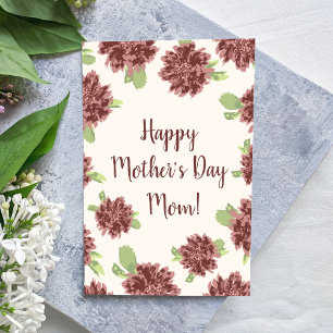 Cartão Feliz Dia de as mães Genérico - Quadro de Visita