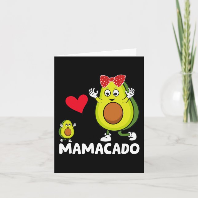 Cartão Feliz dia de as mães Mamãe Melhor Mãe Avocado Mama (Frente)