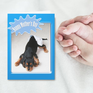 Cartão Feliz Dia de as mães Para A Nova Fralda Da Mãe.