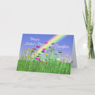 Cartão Feliz dia de as mães para Flores de primavera Filh
