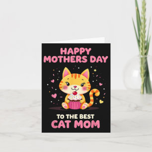 Cartão Feliz dia de as mães Para O Melhor Gato Mãe