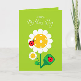 Cartão Feliz Dia de as mães para Pickleball Mãe, fofo