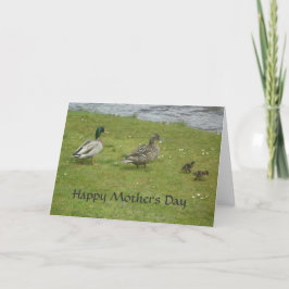 Cartão Feliz dia de as mães Patos