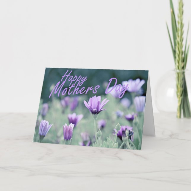 Cartão "Feliz dia de as mães personalizável" (Frente)