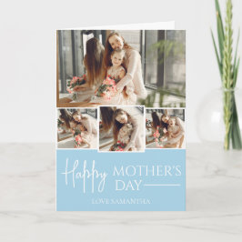 Cartão Feliz dia de as mães | Script Moderno Simples 5 Fo