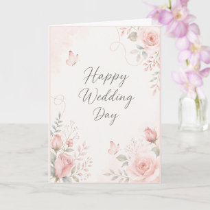 Cartão Feliz Dia de Casamento!