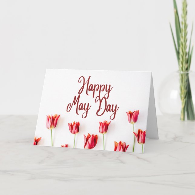 Cartão Feliz Dia de maio (Frente)