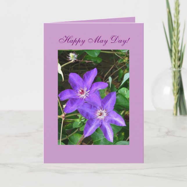 Cartão Feliz dia de maio! (Frente)