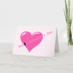 Cartão feliz dia de os namorados - Amor Rosa - Coração