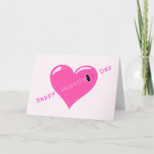 Cartão feliz dia de os namorados - Amor Rosa - Coração