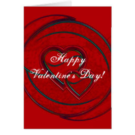 Cartão Feliz dia de os namorados De Dois Corações Em Bran