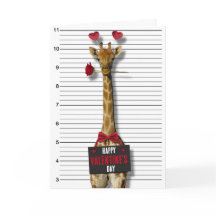 Feliz dia de os namorados Mugshot Guilty Giraffe E