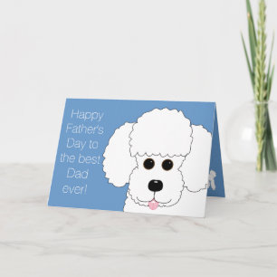 Cartão Feliz Dia de os pais da Pele de Poodle