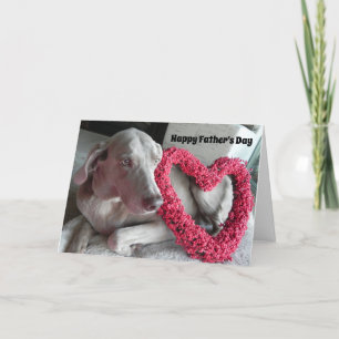 Cartão Feliz Dia de os pais... Do Cachorro Do Weimaraner