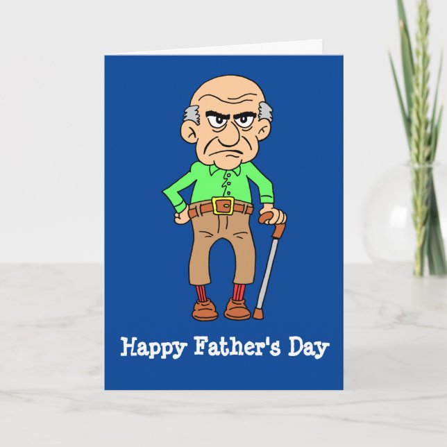 Cartão Feliz Dia de os pais, Grumpy Antigo Fart (Frente)