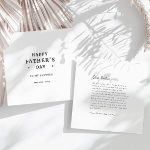 Cartão Feliz Dia de os pais Mínimo Saudação Irmão