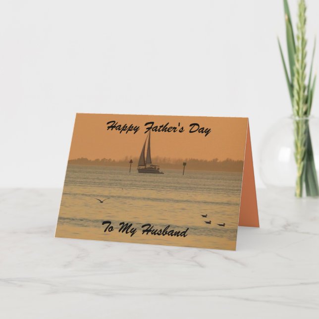 Cartão Feliz Dia de os pais, Para O Meu Marido (Frente)
