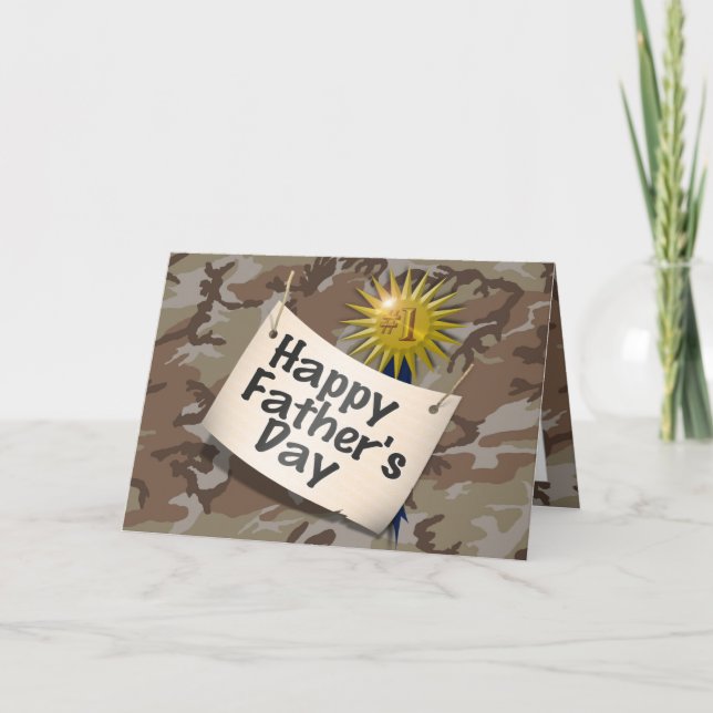 Cartão Feliz Dia de os pais para o meu Pai nº 1 (Frente)