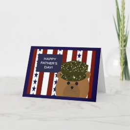 Cartão Feliz Dia de os pais para o meu soldado do Exércit