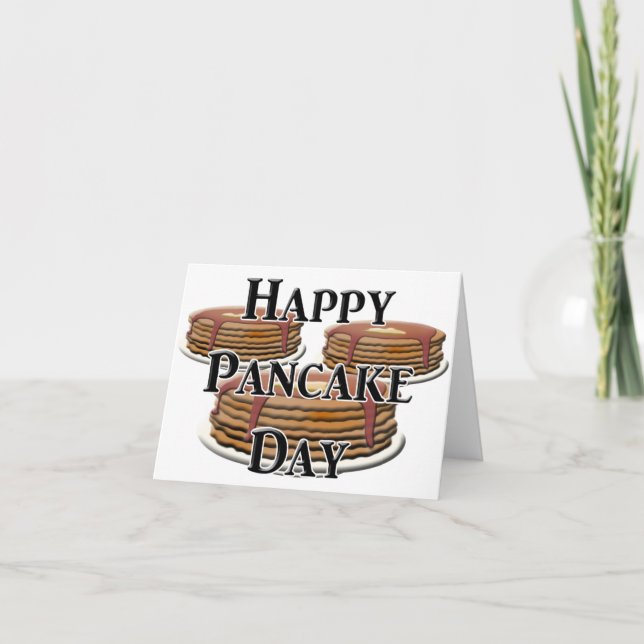 Cartão Feliz Dia de Pancake (Frente)