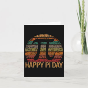 Cartão Feliz Dia de Pi Equações Matemáticas Sunset Gift P