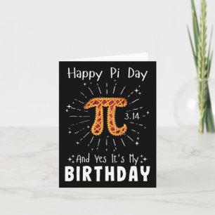 Cartão Feliz Dia de Pi Teto Matemático Geek Aniversário L