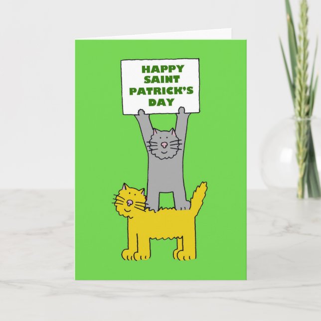 Cartão Feliz Dia de São Patrício (Frente)