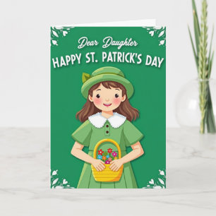Cartão Feliz Dia de São Patrício Carta para a Filha