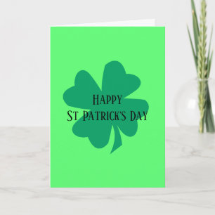Cartão Feliz Dia de São Patrício do Shamrock Irlandês Ver
