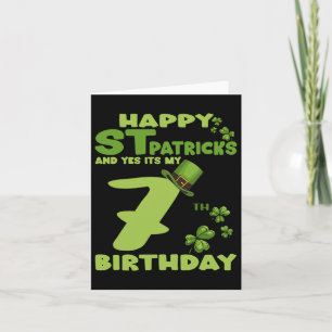 Cartão Feliz Dia de São Patrício e sim é meu aniversário 
