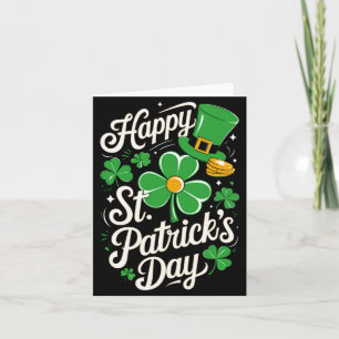 Cartão Feliz Dia de São Patrício Herança Irlandesa Camise