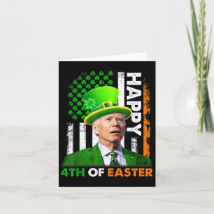 Cartão Feliz Dia de São Patrício Joe Biden 4 De Julho