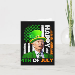 Cartão Feliz Dia de São Patrício Joe Biden 4 De Julho