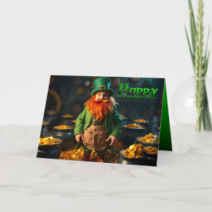 Cartão Feliz Dia de São Patrício Leprechaun HGC04