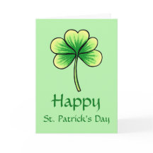 Feliz Dia de São Patrício Verde saudação Shamrock