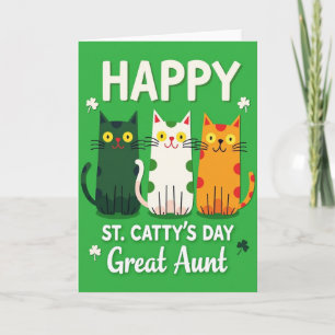 Cartão Feliz Dia de St Catty Tia Card