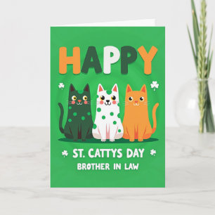 Cartão Feliz Dia de St Cattys para Cunhado