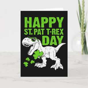 Cartão Feliz Dia de St Pat Trex St Patricks Dinossauro In
