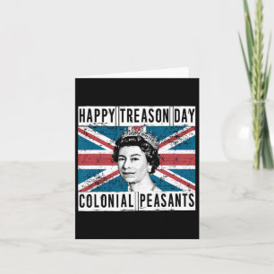 Cartão Feliz Dia de Traição Britânico 4 de julho