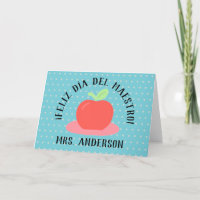 Feliz día del maestro/Happy Teacher Day Card