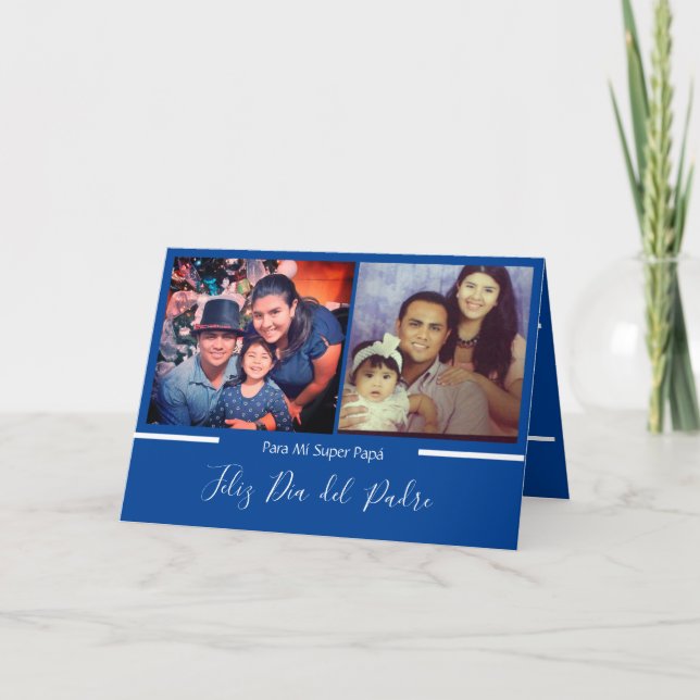 Cartão Feliz día del Padre Super Papá espanhol (Frente)