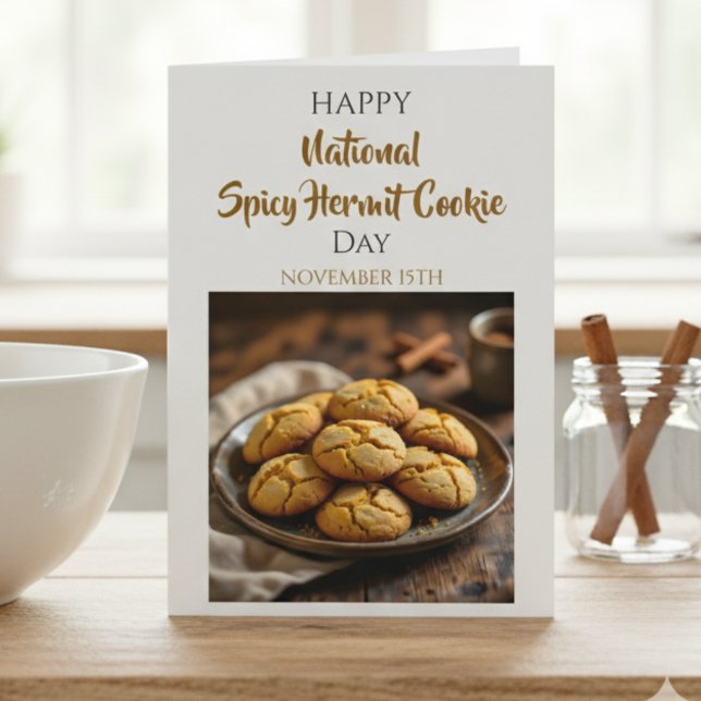 Cartão Feliz Dia do Biscoito Temperamental Recluso | 15 d (Criador carregado)