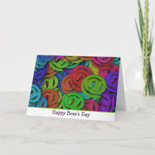 Cartão Feliz Dia do Chefe com sinal @ ampersat