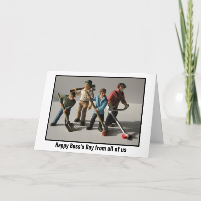 Cartão Feliz Dia do Chefe de todos nós (Frente)