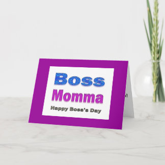 Cartão Feliz Dia do Chefe Mãe