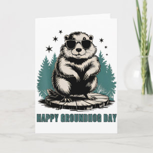 Cartão Feliz Dia do Groundhog E Sim É Meu Aniversário Eng