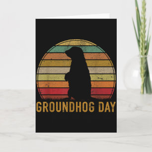 Cartão Feliz Dia do Groundhog Piada Divertida Amor Animal