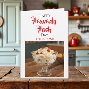 Cartão Feliz Dia do Heavenly Hash! 2 de Fevereiro
